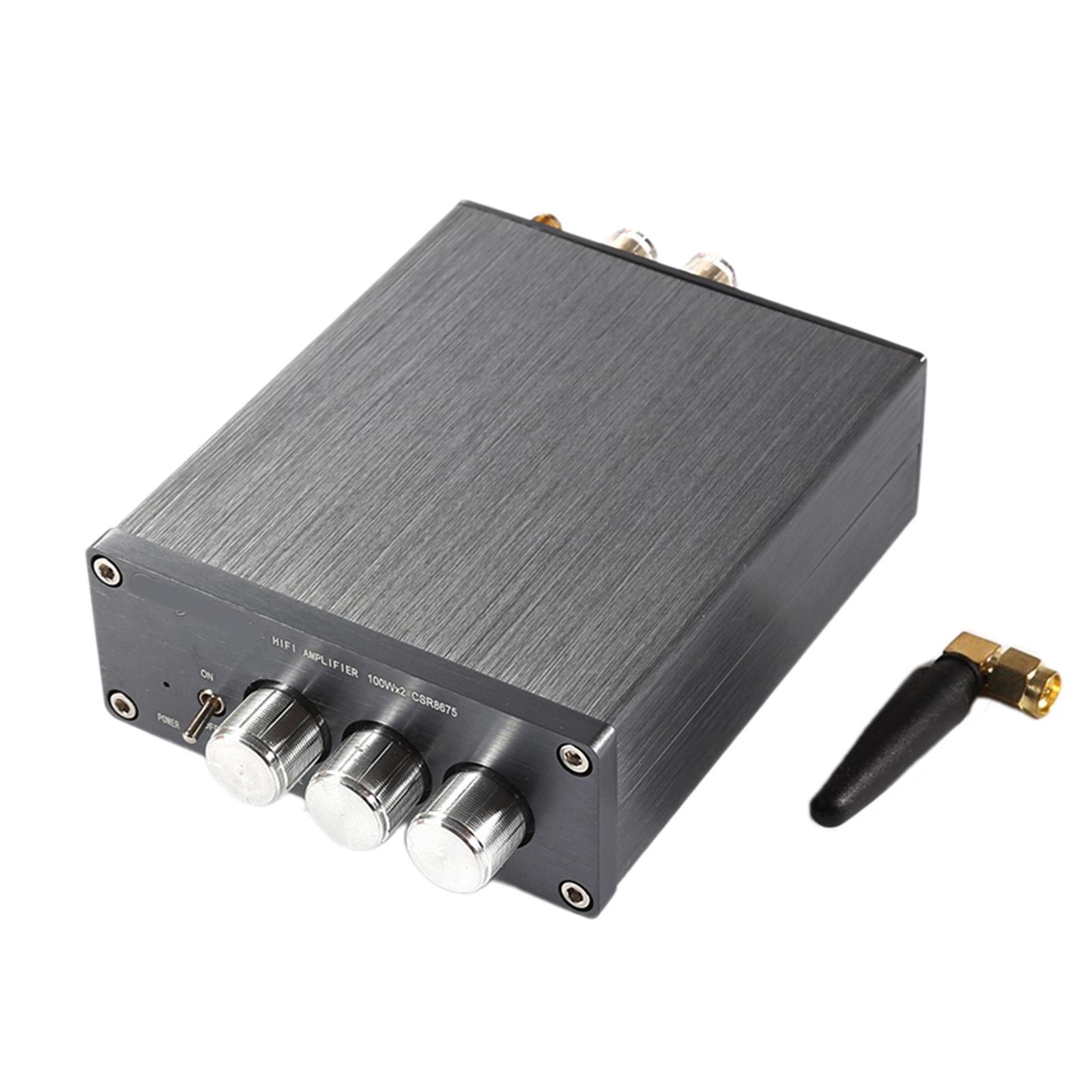 

Bluetooth-compatible Amplifier 2 Channel Amplifier HIFI Bass 100W+100W 2 Channel Amplifier for Home Car