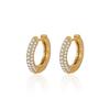 French Super Flash Rhinestone Circle Earrings Cold Wind Earrings Ear Buckles High-end Temperament Fashion Earrings 2026