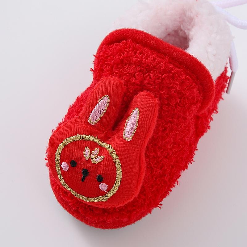 Детская обувь Теплая плюшевая обувь с мультяшной толстой мягкой подошвой для малышей — фото 3