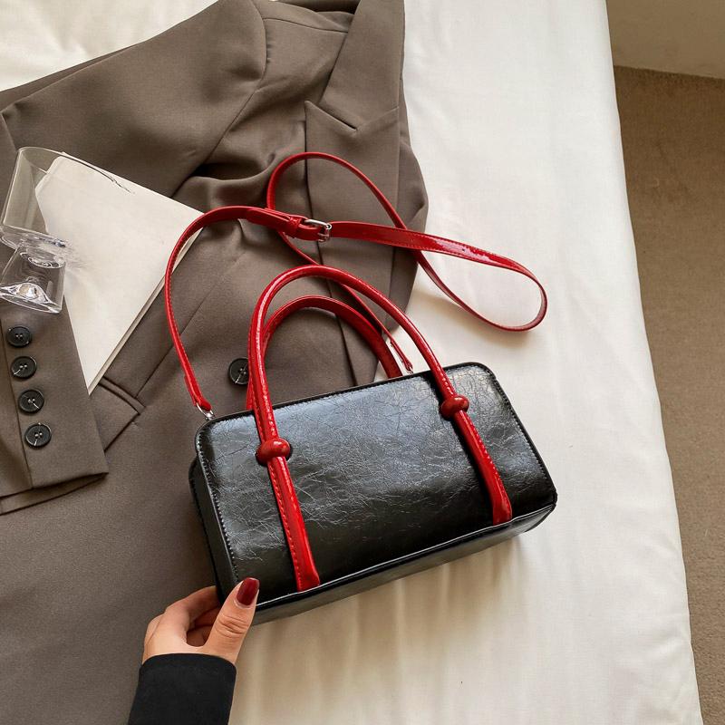 Small Retro PU Leather Underarm Bags for Women 2024 Winter Y2k Trend Korean Fashion Shoulder Bag Lady Silver Handbags Tote Bag