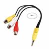 3 RCA Female RCA Cable Stereo 3.5mm Aux Male Durale AV Adapter Cable  Audio Video AV