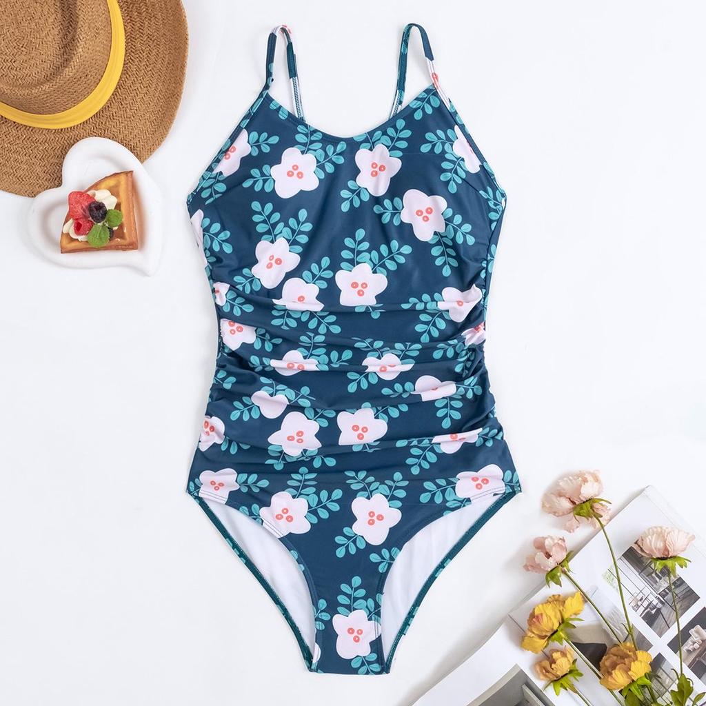 Floral One-Piece Slimming Fashion Women's Bikini Swimsuit
