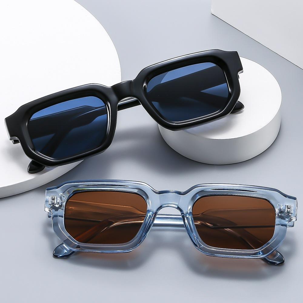 Box sunglasses, European and American retro square thickened small frame fashion sunglasses women's Sunglasses