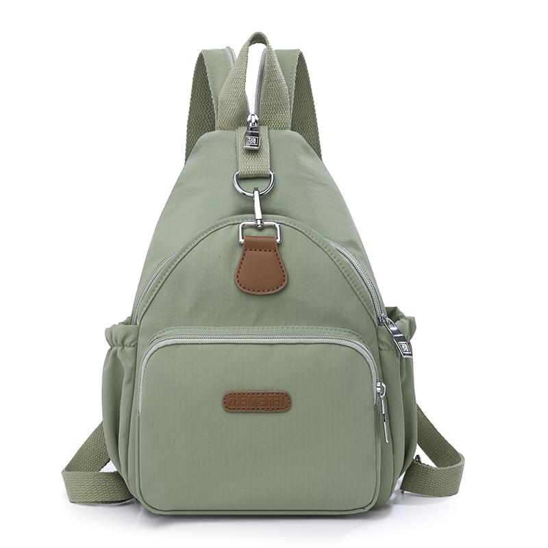 

Многофункциональный рюкзак, женская легкая нейлоновая нагрудная сумка, однотонная сумка через плечо зелёный