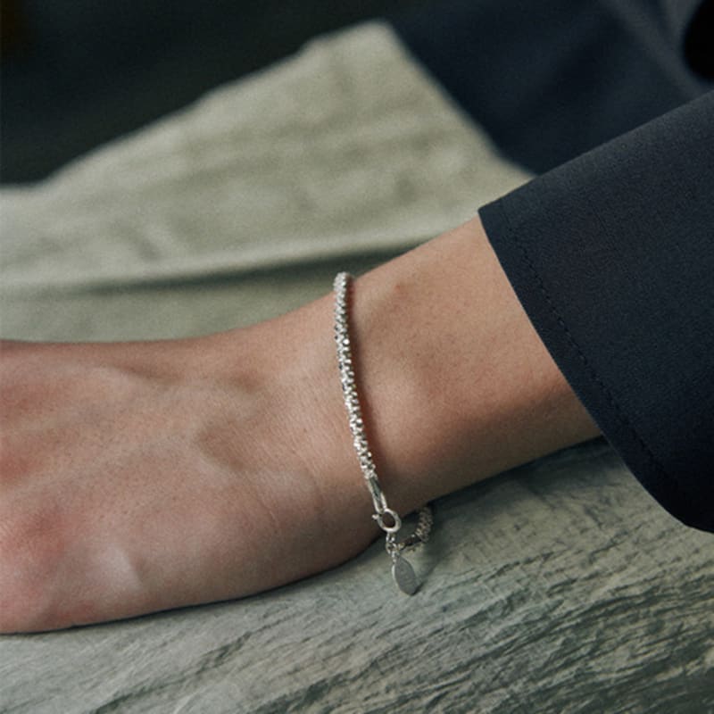 Verte [925 Silber] Huit.silver.85 / grobes soave Armband