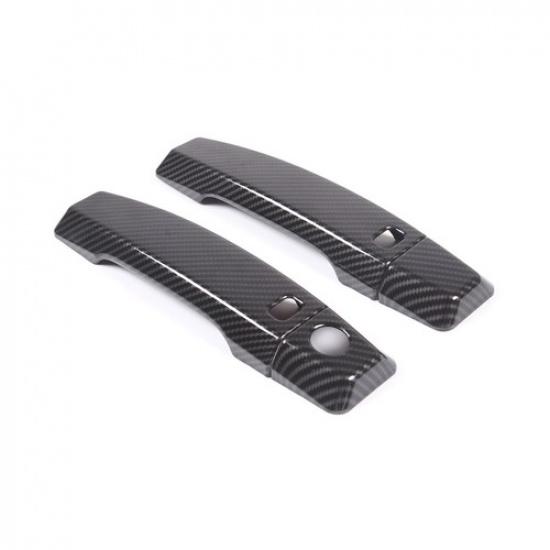 ABS Carbon Fiber Exterior Door Handle Trim Cover For Nissan Titan 2 door 2016-23