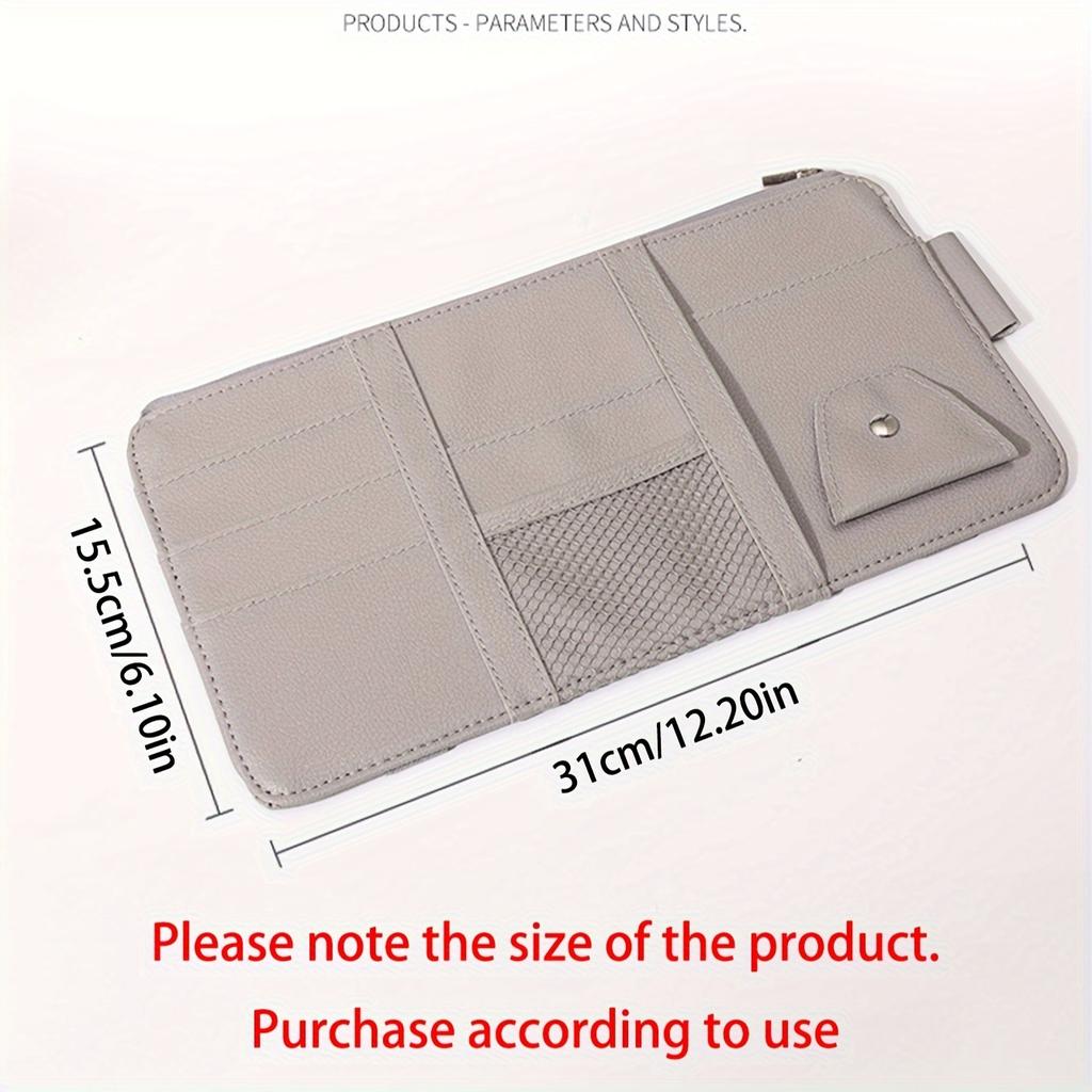Car Sunshade Storage Clip. Multi Functional Car ID Card and Bill Storage Bag. Glasses and Mobile Phone Storage Hanging Bag