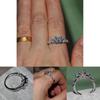 Exquisite Luxury Square Ring With White Gold Plated Rhinestones For Elegant Women