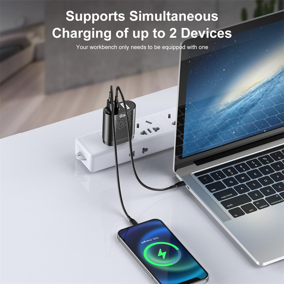 Australian Plug 65W Gan Charger for Australia New Zealand AU Plug PD 33W Fast Charger QC 3.0 USB Adapter for iPhone Sony
