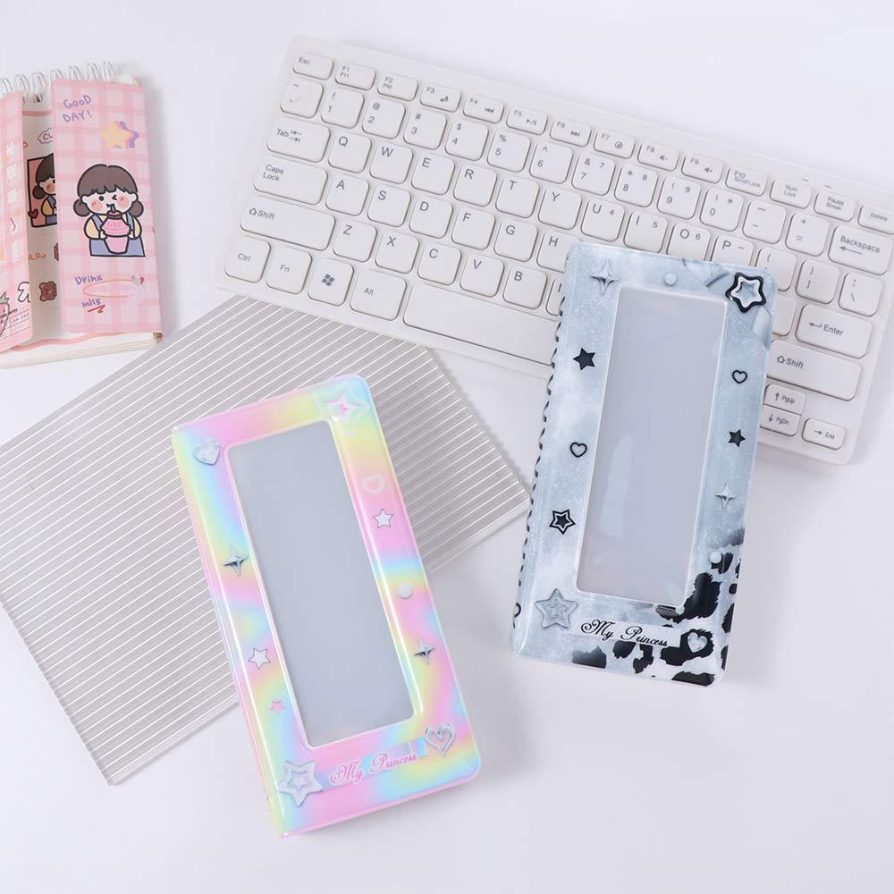 Y2K PVC Card Cover Korean Photocard Album Hanging Decoration Sweet Korean Style Idol Card Display Protector Keychain Pendant