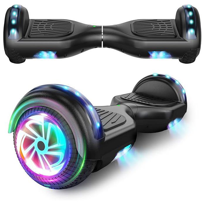 Hoverboard, monopattino elettrico autobilanciato da 6,5 pollici con Bluetooth, ruote e luci LED per bambini e adulti