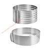 85AD Round Mousse-Mould for Cake-Decor Cake Leveler-Slicer Adjustable Round Cake Cutter Rings Stainless Steel Cake Slicing