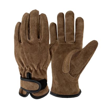 Gants de travail pour hommes en cuir de vache souple pour conducteur, chasse, conduite, ferme, jardin, soudage, protection de sécurité, gant de mécanicien