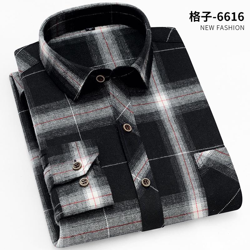 New Fashion Men's Plaid Shirts Long Sleeve Cotton Soft Regular-fit Single Pocket Comfortable Casual Flannel Shirts Male Clothing