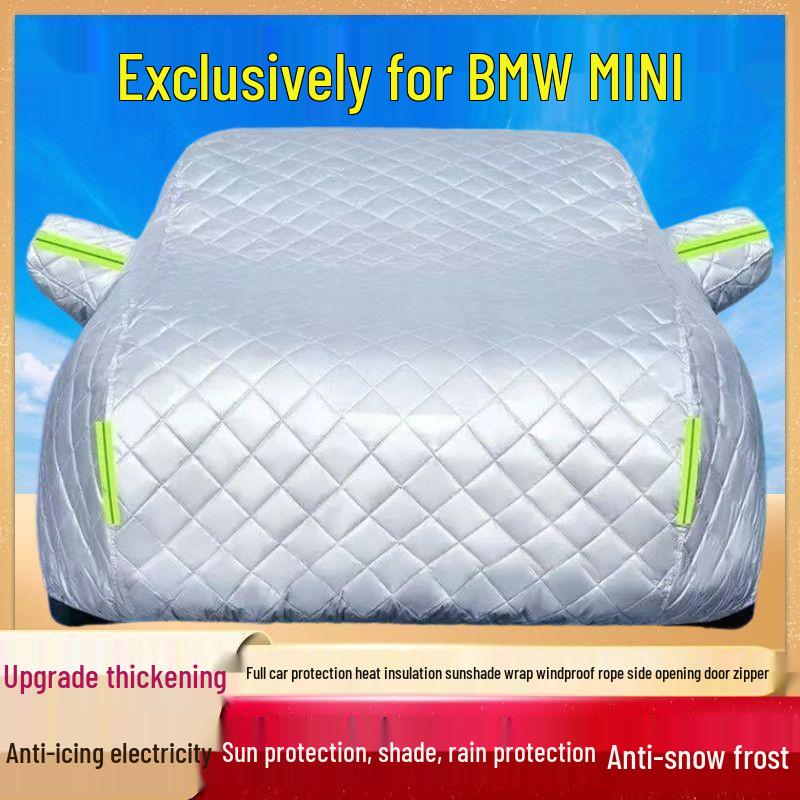 

Премиальный защитный чехол для автомобиля BMW MINI: Защита от дождя, града, солнца, пыли с плотным хлопковым одеялом Thickened with Cotton, Hailproof, All Seasons