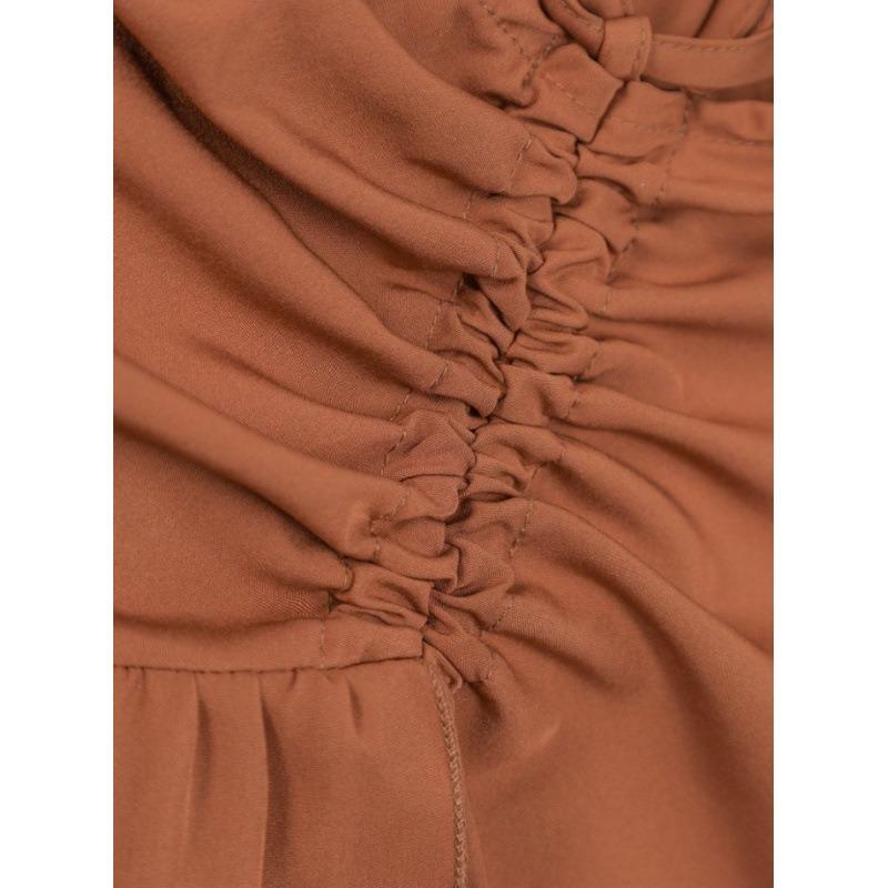 Summer New Temperament Elegant High Waist Splicing Thin Ruffle Hem Skirt