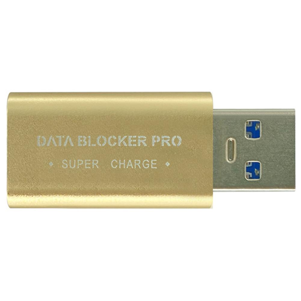 

USB Data Blocker Захист від Juice Jacking USB A Захисник Адаптер для Швидкої Зарядки для Безпечної Зарядки золотий