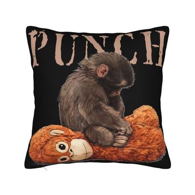 Team Punch Baby Monkey Pillow Case Comfy Pillow Cover For Sofa Bedroom Home Decor Novelty Pillowcases