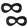 AIMIKE 2pcs Superhero Black Felt Eye Halloween Dress Up Adjustable Half Masks with Elastic Great for Parties and Cosplay Masks, Masks, Masks, Straps,