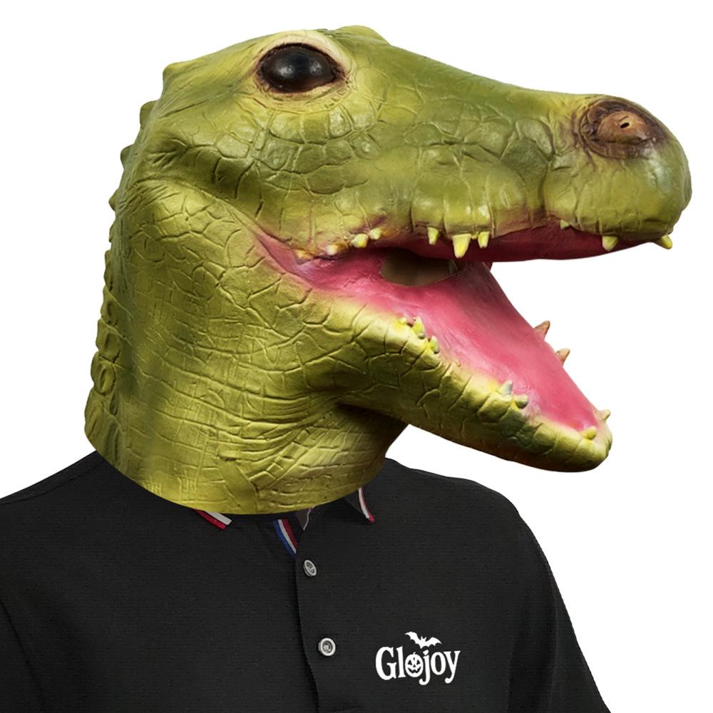 Cute Crocodile Funny Animal Hood Masquerade Live Mask Halloween Party Show Props