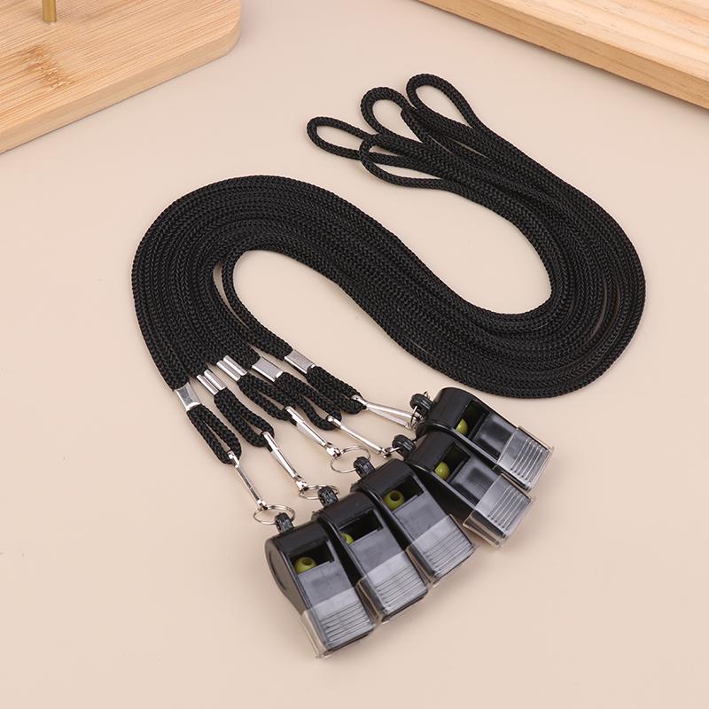 2/3/5Pcs High Quality Black Whistle Referee Game Halter Whistle Outdoor Travel Hiking Whistle For Basketball Volleyball Games