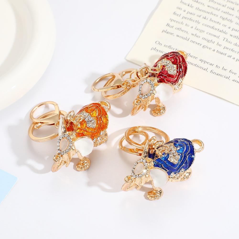 

Модные брелоки со стразами в виде животных, уникальный 3D-кулон в виде слона, подвеска для сумки красный