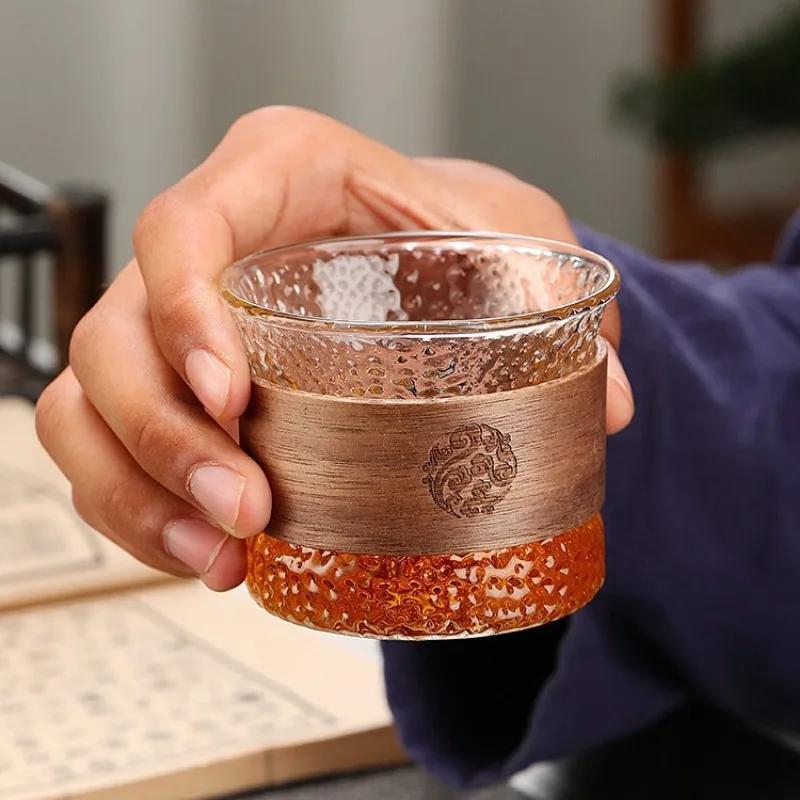 150ml Glass Coffee Cup Heat Insulation Tea Cup Large Capacity Japanese Style Coffee Mug Transparent Glass Teacup Drinking Mug