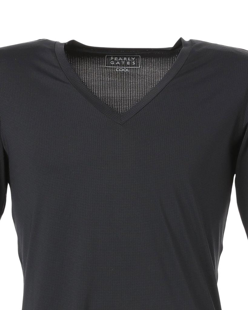 Long Sleeve Shirt Quick Cool to the UV Golf UV Protection Navy 6 [PEARLY GATES] Men's V-Neck (Moisture Wicking, Drying, Touch, Protection) / /