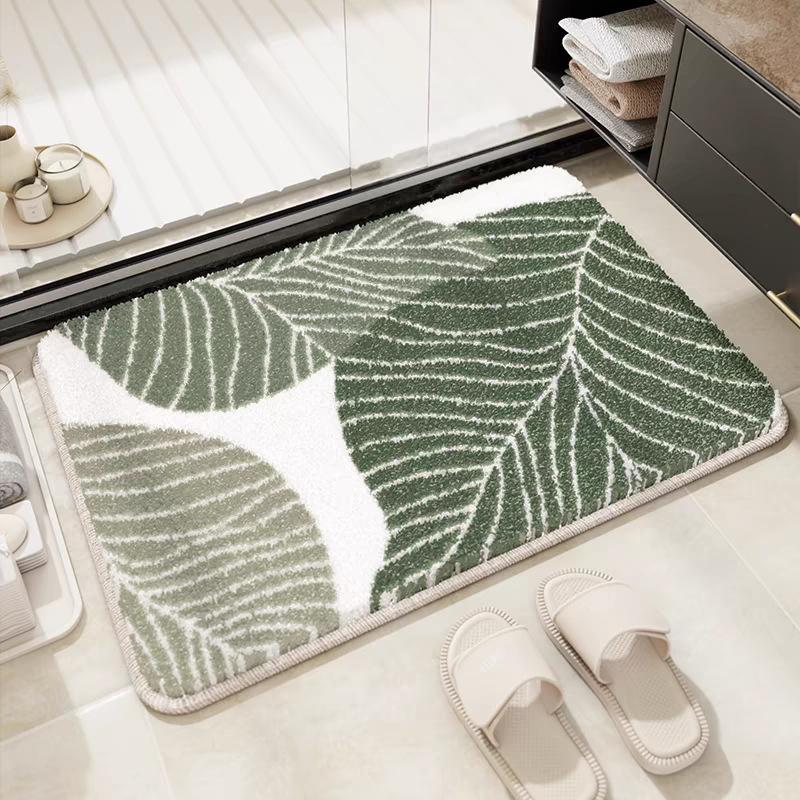 Nordic Tree Leaf Floor Mat Thickened Absorbent Foot Mat Bathroom Door Mat Entrance Door Mat