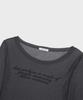 Alkialka Sheer Long Sleeve (Charcoal)
