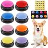8PCS Dog Talking Button Recordable Dog Training Buttons 8 Color Dog Training Buzzers 30 Seconds Voice Recording Battery Operated
