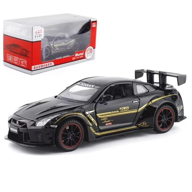 1:32 Nissan GTR R35 Modello di Auto da Corsa Simulazione Scala Macchinina Giocattolo per Bambini Lega di Alta Qualità Die Cast Macchinina Giocattolo Suono e Luce Regalo Auto per Ragazzo
