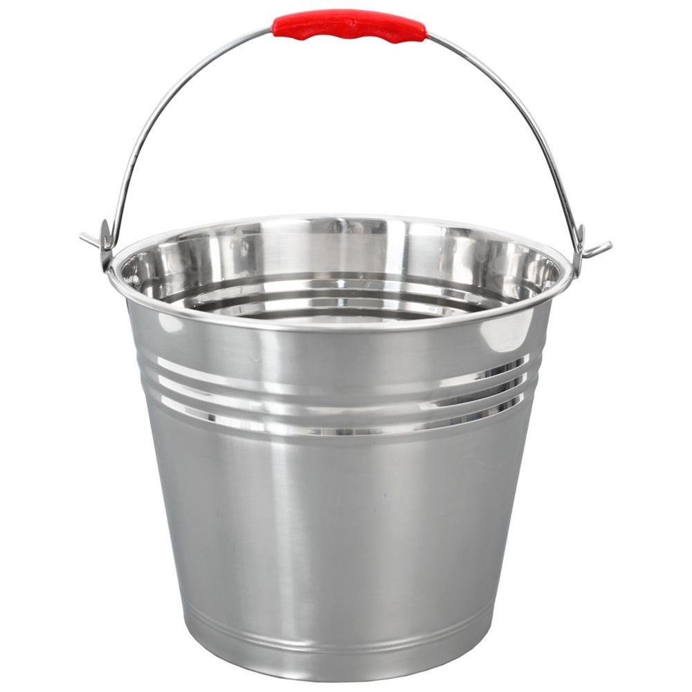 Orion Stainless Steel Bucket with Handle, 12 L, 31 x 27 cm