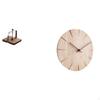 Creative Wood Tissue Organizer And Silent Wall Clock Decorative Set for Home Kitchen Office
