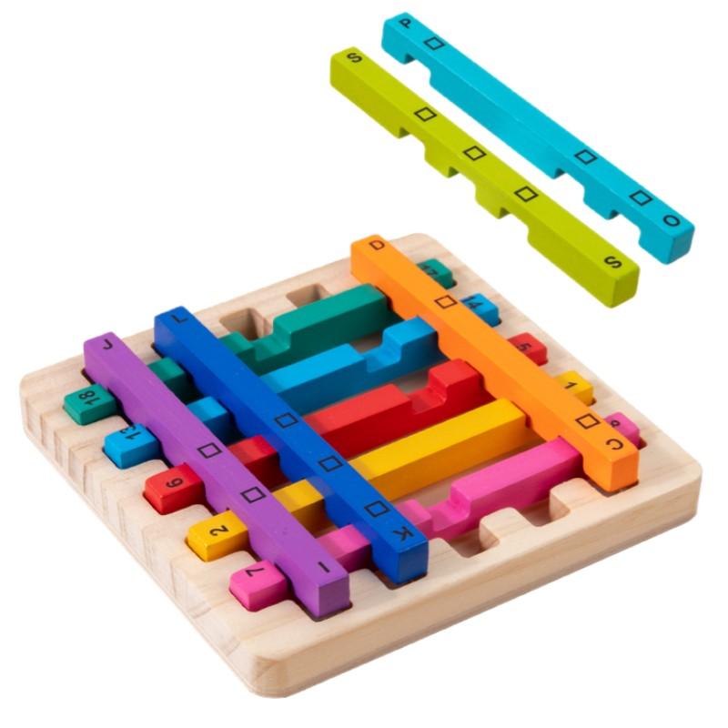 

Montessori Teaching Aids Sticks Puzzle Toys Mathematics Learning Color Matching Game DIY Educational Toys For Children Kids