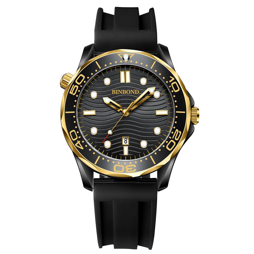 Binbond Luxury Men's Quartz Watch - Waterproof, Luminous, Rotating Dial