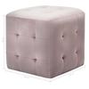 Footstool Set of 2 Pink 30 X 30 X 30 Cm Velvet Fabric