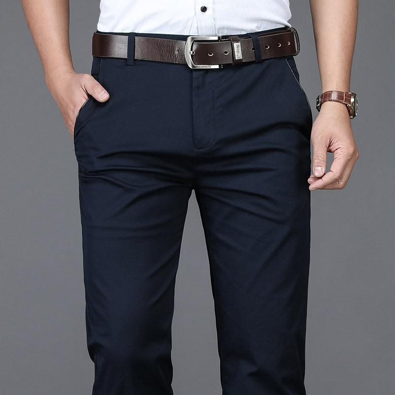 Spring Men's Large Size Casual Business Loose Straight Trousers