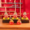 Mini God of Fortune Figurine Cartoon New Year Statue  Car Interior Decoration