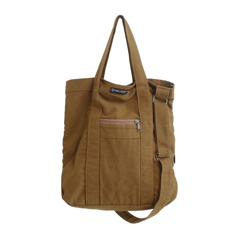 

Ретро холщовая сумка 2025: Унисекс Корейская Повседневная Сумка Через Плечо-Кроссбоди кофейный