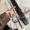 Street Punk Pu Leather Belt For Women And Men Summer 2024 With Metal Pin Buckle