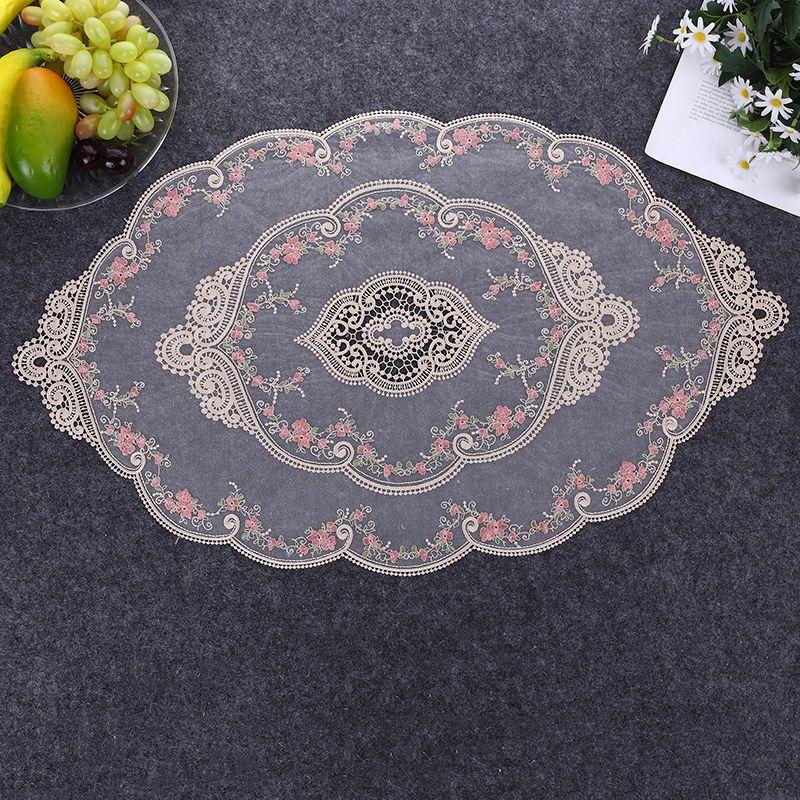 Lace Dining Mat Home Decoration Table Mat Embroidered Bedside Table Decoration Cover Light Luxury Tablecloth