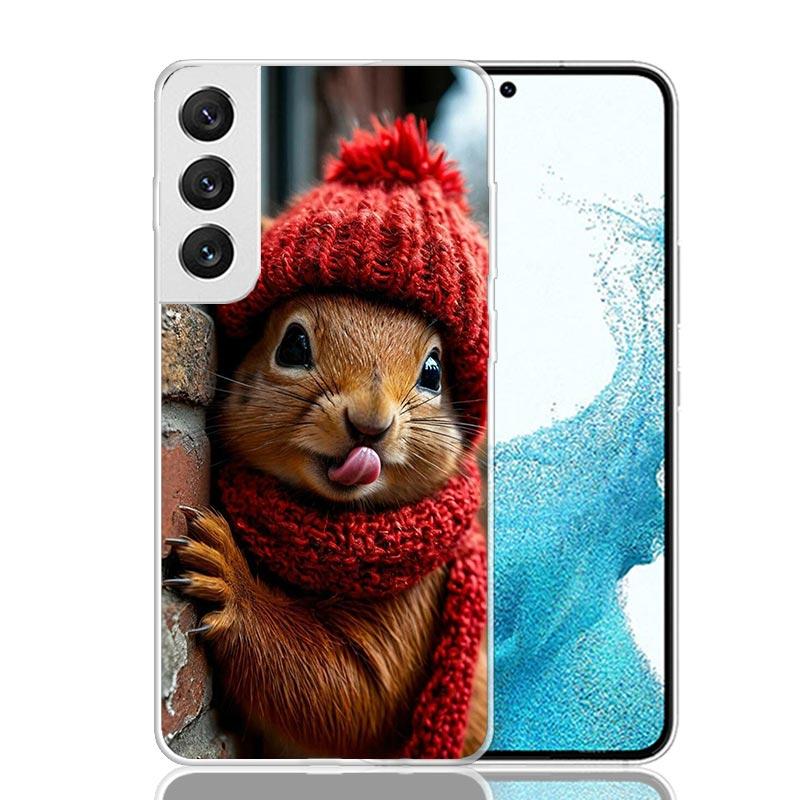 Animal Squirrel Phone Case For Samsung Galaxy S26 Ultra S23 S24 S25 Edge S20 FE S21 S22 Plus Soft Print Shell Cover Fundas Galax