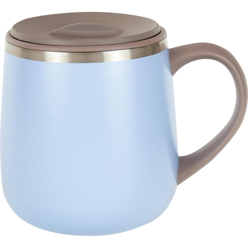 Wahei Freiz Office Mug with Keeps Hot or Vacuum Insulated RH-1678 Lid, 350ml, Blue, Cold,