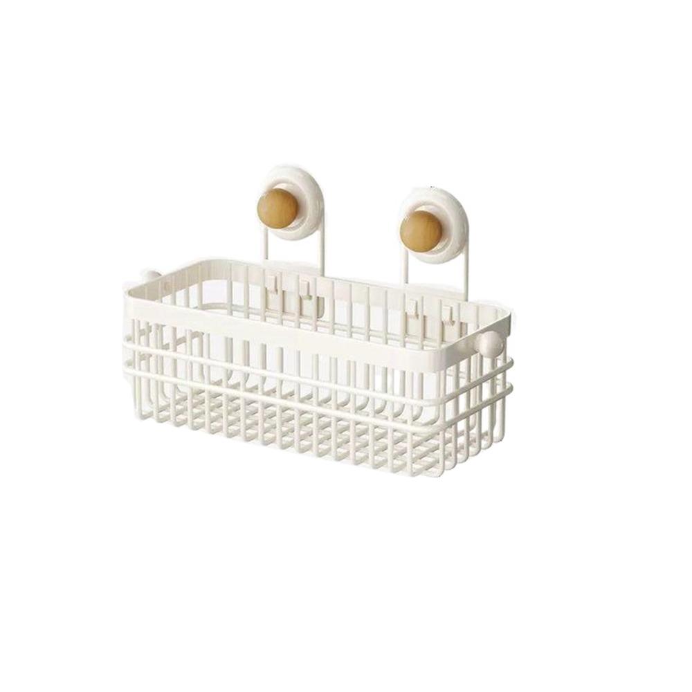 Suction Cup Hanging Kitchen Baskets Grid Design Hanging Onion Storage Box  Vegetable