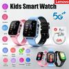 2026 Smartwatch GPS Inteligente Lenovo para Crianças Rastreador de Localização SOS Cartão SIM Chamada SmartWatch Infantil Câmera Relógio à Prova d'Água Presente Para iOS Android
