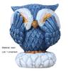 Figurină cu bufniță, bază realistă, pictură manuală, rășină, ornament stabil pentru camera de zi