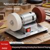 Household Electric Knife Sharpener Grinder: Coarse & Fine Double Wheel, Variable Speed, Polishes & Drills