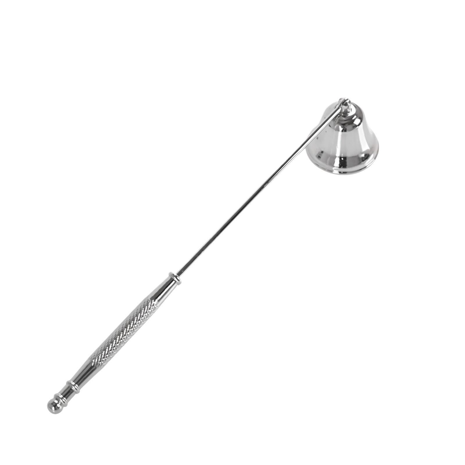 

Candle Snuffer Extinguisher Tool with Long Handle Stainless Steel Bell Shape Design for Safe and Clean Candle Flame Extinguishing One Size срібний