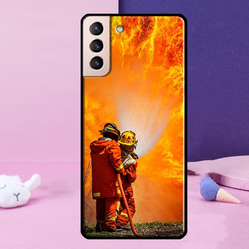 Feuerwehrheld Handyhülle Für Samsung Galaxy S25 S24 Ultra S9 S10 S20 S21 S22 Plus S23 FE S24 FE Hülle